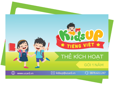 Thẻ học KidsUp tiếng Việt 1 năm