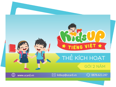 Thẻ học KidsUp tiếng Việt 2 năm